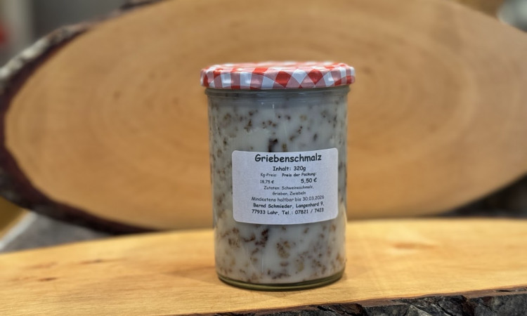 Griebenschmalz f&uuml;r Brotzeit und K&uuml;che